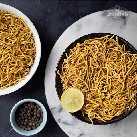 Jagdish Farshan LIMBU MARI SEV Namkeen || Healthy and Hygienic || Delightful Ready to Eat || 1 pound (lb)