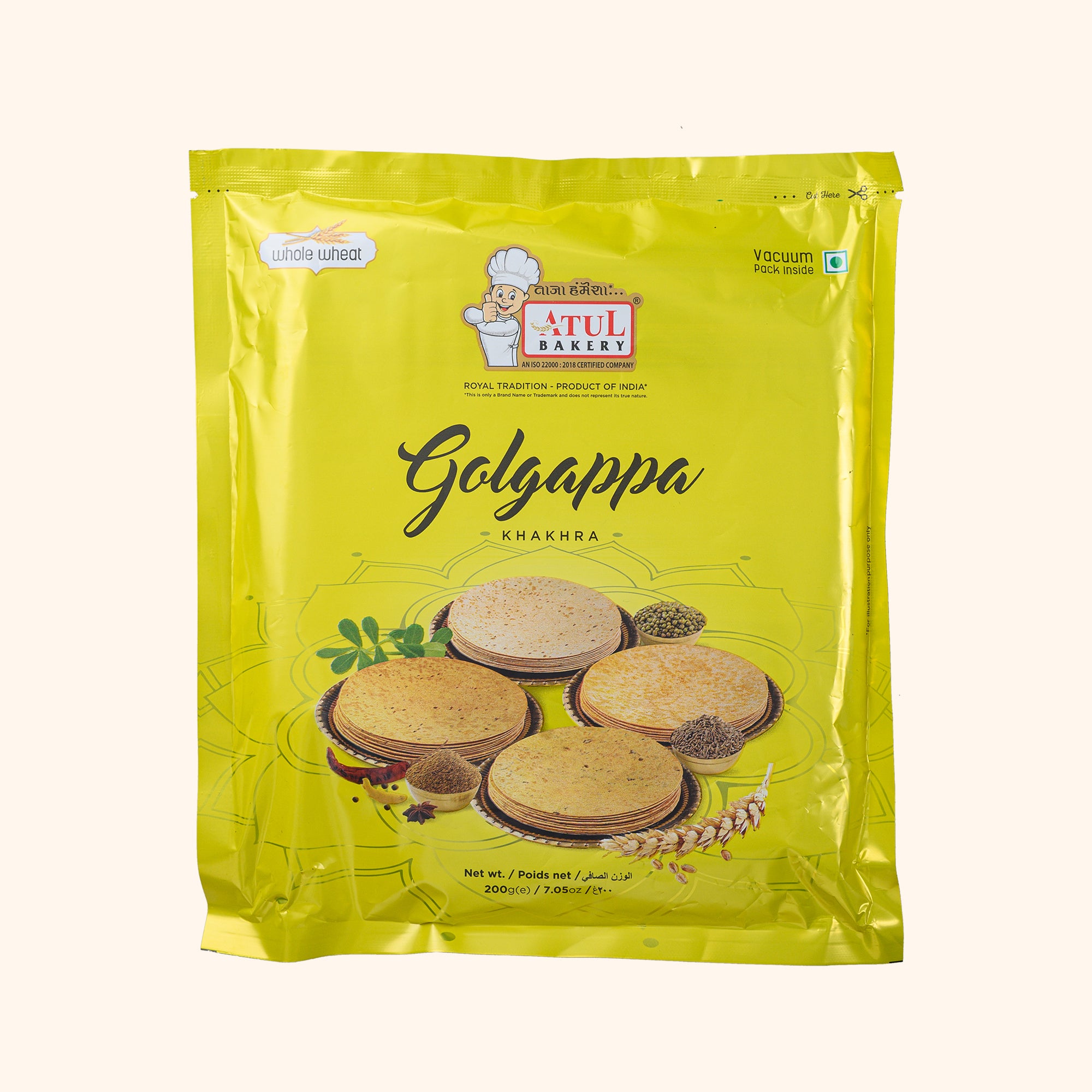 Atul Bakery Golgappa Khakhra || Ready to Eat Snacks || PRODUCT OF INDIA || Whole Wheat